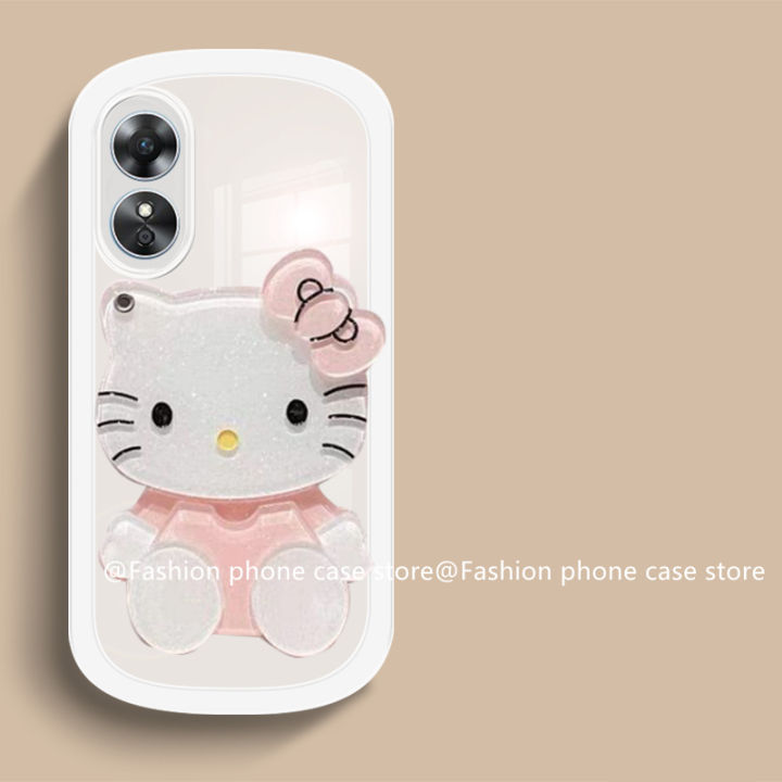 เคสใสสีใหม่-phone-case-เคส-oppo-a58-4g-nfc-พร้อม-hellokitty-ป้องกันเลนส์กระจกแต่งหน้าฝาครอบอ่อนเคสโทรศัพท์oppoa58-2023