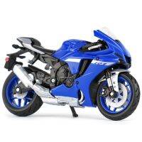 Maisto 1:18ยามาฮ่า2021 YZF-R1แบบคงที่ยานพาหนะสำหรับของเล่นแบบจำลองรถมอเตอร์ไซค์งานอดิเรกของสะสม