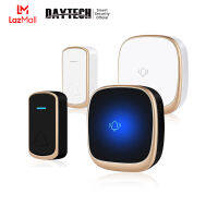 DAYTECH  กริ่งบ้านไรสาย ออดไร้สาย กริ่ง กริ่งประตูไร้สาย 1 ปุ่ม + 1 กริ่งประตู เสียงเรียกเข้า 38 ชนิด, เสียง, รีโมทคอนโทรล, การออกแบบกันน้ำ DB22