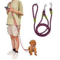 TEXShoulder Mounted Pet Traction Rope Multi Functional Running Traction Rope Free Hands Reflective Pet Traction Belt Dog Leash