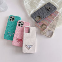 Luxury brand Elegant woven phone case for iphone 14 14plus 14pro 14promax 13 13pro 13promax High-end leather embroidery materials 12 12pro 12promax 11 11promax Beautiful Cute hard x xr xsmax 7+ 8+ 7plus High quality 6 Colors For women girl