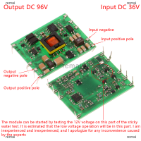 remai 1ชิ้นโมดูลไฟ DC-DC TDK 36โวลต์อินพุต96โวลต์เอาต์พุตโมดูลแยกชิ้นส่วนอะไหล่สำหรับโมเดล DIY