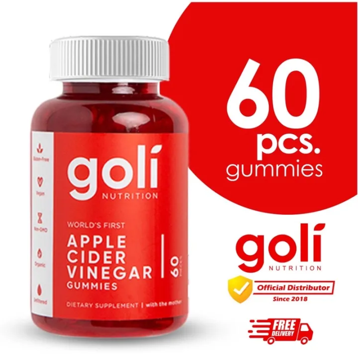 สปอตสินค้า Goli Worlds First Apple Cider Vinegar Gummies 60 Pieces♕ Lazada Ph 4200