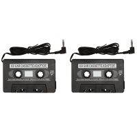 2pcs 3.5mm AUX Car Audio Cassette Tape Adapter Transmitters for MP3 for iPod CD MD iPhone