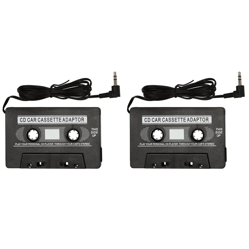 2pcs 3.5mm AUX Car Audio Cassette Tape Adapter Transmitters for MP3 for  iPod CD MD iPhone