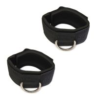 【Ready Stock&amp;COD】2X Ankle Strap D-Ring Multi Gym Cable Attachment Thigh Leg Pulley Weight Lifting Black