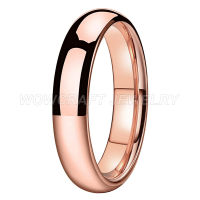 Rose Gold Men Women Tungsten Couple 2468mm Wedding Band Engagement Ring Polished Shiny Dome Shape High Quality Comfort Fit