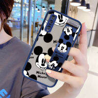 UCUC เคสโทรศัพท์เคสสำหรับ OPPO Find X2 Pro การ์ตูน Mickey Mouse เคสโทรศัพท์สาวกันกระแทก Frosted กลับนุ่มขอบฝาครอบเลนส์ป้องกันเลนส์โทรศัพท์บางเฉียบกรณี (มีสายรัดข้อมือ)