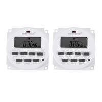 Sinotimer 2X Tm618H-2 220V Ac Digital Time Switch Output Voltage 220V 7 Day Weekly Programmable Timer Switch for Lights
