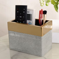 Suction box Nordic style American napkin box living room light luxury new Chinese model room high-grade leather napkin box