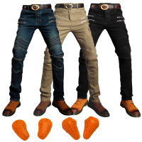 Motorcycle Blue Pants Men Moto Jeans Protective Gear Riding Touring Motorbike Trousers Motocross Zip pocket Pants Moto Pants