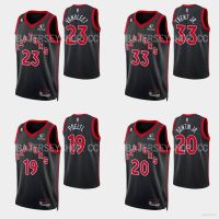 ยอดนิยม HT1 22-23 NBA Jersey Toronto Raptors Trent Poeltl Vanvleet Dowtin Black Basketball Sports Vest Unisex TH1