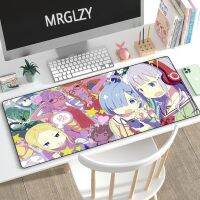 สาวผมสีขาวน่ารักเซ็กซี่ Rem แผ่นรองเมาส์ ภาพเคลื่อนไหว Re-Zero Mouse Game Machine แป้นพิมพ์ขนาดใหญ่หลายขนาดเมาส์ Mat 3MM Mouse Pad เครื่องเกมพีซี
