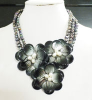 new 2020# romantic pearl shell flowers necklace