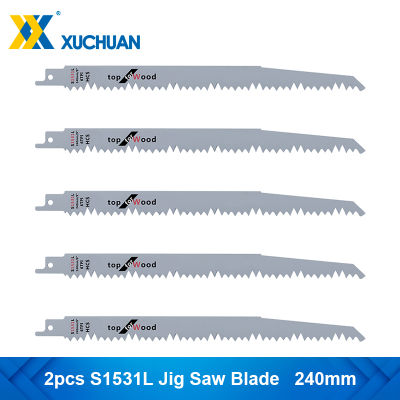 Jig Saw Blade 2 Pcs S1531L จิ๊กซอว์ใบมีดสำหรับตัดไม้ Saber Saw Power เครื่องมือใบเลื่อยลูกสูบใบเลื่อย