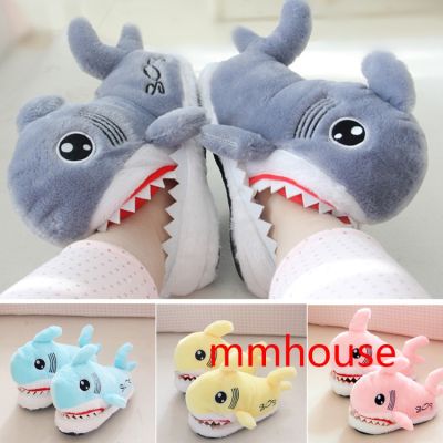 Fashion สลิปเปอร์ ฉลาม Shark Plush Slipper รองเท้าใส่ในบ้าน Warm Indoor slippers