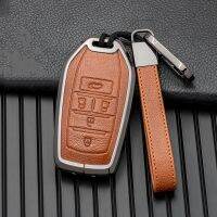 ▫❇✴ 5 Buttons Alloy Leather Full Protect Key Cover Key Case for Toyota Alphard VELLFIRE PREVIA