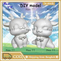 Rex TT Fawn white model DIY graffiti painted non plaster doll piggy bank ของเล่นสําหรับเด็ก handmade creative toy ornament gift