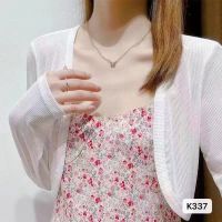 New product2023 เสื้อถักคลุมไหล่กันแดดแขนยาวแมทช์ลุคง่ายแฟชั่นเรียบง่ายแบบใหม่ฤดูร้อนสำหรับผู้หญิง