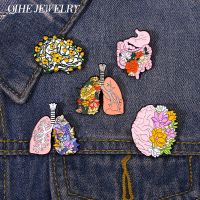 【DT】hot！ Organs Enamel Pin Lung Brooch Lapel Badge Jewelry Punk