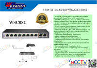 Watashi รุ่น WSC082  8Port AIPoE Switch with 2GE Uplink