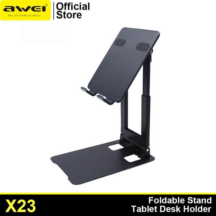 Awei X23 Tablet Desk Holder Mobile Phone Holder Stand Foldable Stand ...