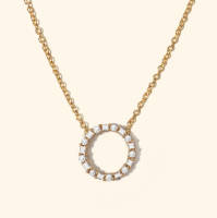 Shependence สร้อยคอคริสตัลและบาแกตต์แบบเต็มวง (Crystal and Baguette Full Circle Necklace)