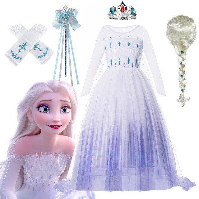 fancy-disney-frozen-2-costume-for-girls-princess-elsa-party-dress-white-ball-gown-birthday-gift-kids-cosplay-halloween-clothing