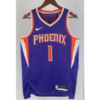 ยอดนิยม hot pressed 2023 nba Phoenix Suns No. 1 Booker purple V basketball jersey