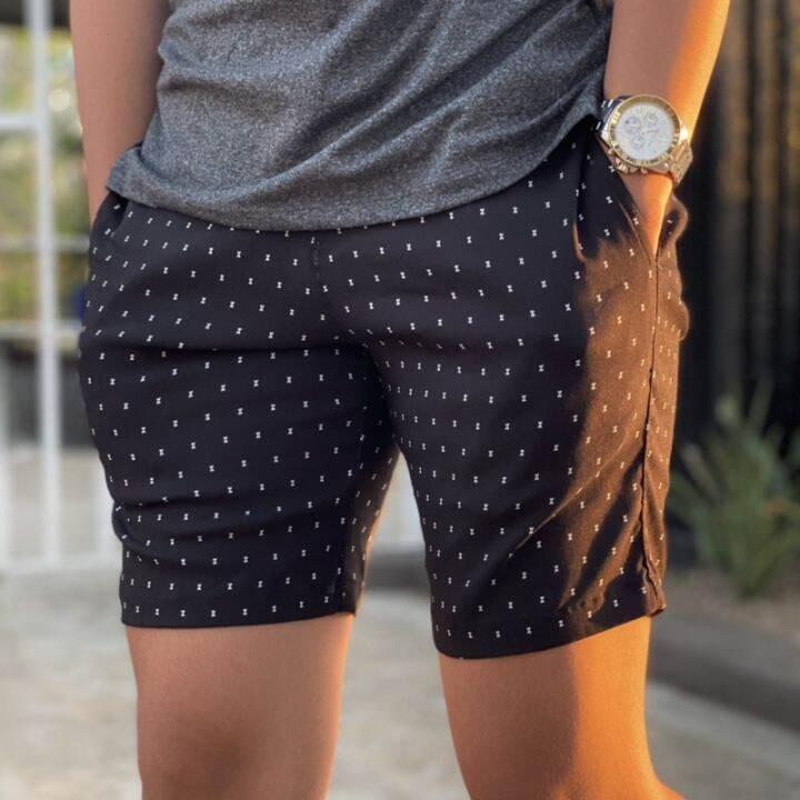 PRINTED Tapered fit shorts unisex/ mens short Lazada PH