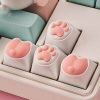 1Pcs Cute Animal Cats Paw Cats Bottom Soft Elastic Silicone Key Cross Axis Mechanical Keyboard Keycap Accessories