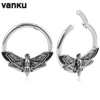 Vanku 2ชิ้นชิ้นเหล็กกล้าไร้สนิมยอดนิยมหัวกะโหลกทรงกลมมอดห่วงน้ำหนักหูสำหรับห่วงเจาะร่างกายเหล็กต่างหูระเบิดหูเครื่องประดับร่างกายเครื่องประดับหู