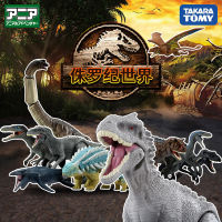 TOMY Domeca Anlia Jurassic World จำลองไดโนเสาร์ Velociraptor Tyrannosaurus Rex โมเดลสัตว์ติดตั้งตัวผู้