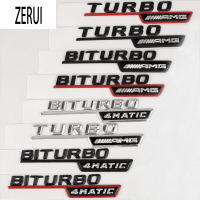 ZR สำหรับ Mercedes Benz โลโก้ BITURBD TURBO AMG Leaf Plate รถด้านข้างเครื่องหมายใช้ได้กับ A45 CLA GLA Class โลโก้2ชิ้น