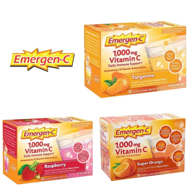 EmergenC 1,000mg Vitamin C Daily Immune Support Fizzy Drink Mix 30