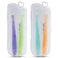 Kirecoo : KRCJMK-015B* ช้อน Silicone Self Feeding Baby Spoons  2pk.