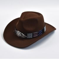 Mens Curved Brim Fedora Hat Western Cowboy Hat with Belt Gentleman Lady Cowgirl Jazz Cap Sombrero Hombre