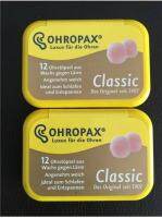 ปลั๊กอุดหูแวกซ์คลาสสิค Ohropax ดั้งเดิม2013 6คู่ปลั๊กอุดหูขี้ผึ้งใส่สบายที่อุดหูลดเสียงรบกวนใส่นอนเดินทาง