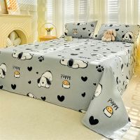 【Ready】? Childrens pure bed sheet sgle piece sgle 1.5 sgle piece cartoon boy dor ng sgle case -piece set