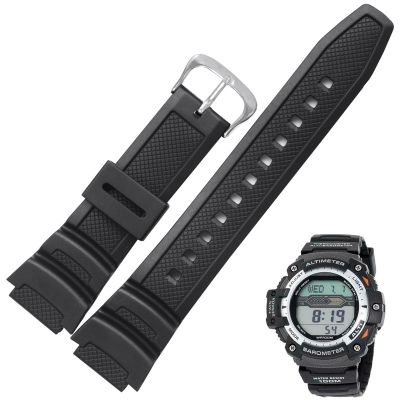 Rubber for AE-1000w AQ-S810W SGW-400H / SGW-300H Pin Buckle Silicone Watchband Wrist