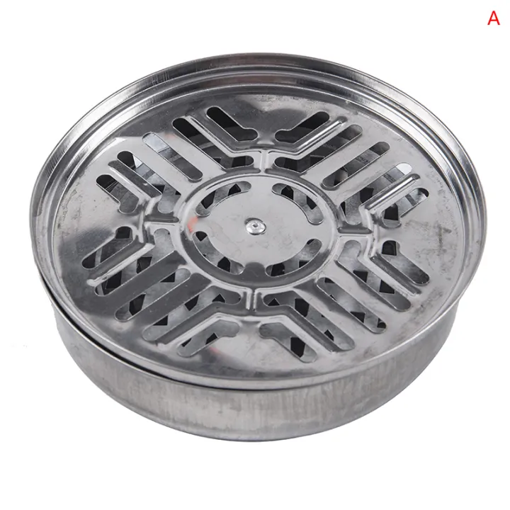 LSHUO Stainless Steel Mosquitoes Coils Holder With Cover Fireproof