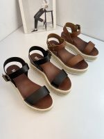 Out of the United States blood loss goods comfortable soft sole classic broadband Roman sandals hemp rope thick bottom beach sandals women 【QYUE】