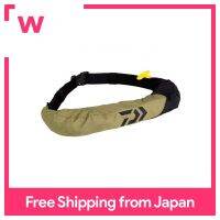 DAIWA เสื้อชูชีพพองลม DF-2709 (ที่พิมพ์อัตโนมัติเอว/เป่าลมด้วยมือ) สีเขียวมอส