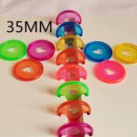30PCS35MM plastic binding ring love pattern transparent jelly color loose-leaf binding buckle binding clip ring