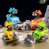 Children Press Engineering Vehicle Excavator Inertia Sliding Car Space Moon Exploration Robot Toy