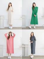 My top Maxi dress แขนยาว ใส่ได้ทั้งสาวอวบ งานสวยตัวใหญ่   E-125  T-SHIRTNISTA