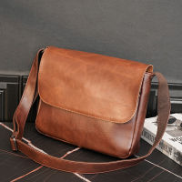 2021Mens Messenger Shoulder Bags Retro Soft PU Leather High Quaity Satchel Vintage Style Male Bags Crossbody Bag for Men 2021