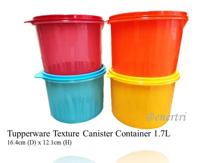 Tupperware Airtight Texture Canister Container 1.7L Lazada