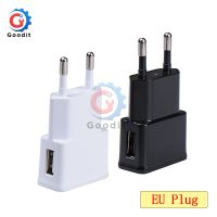 5V 2A EU Plug Adapter White Black USB Wall Charger Fast Charge Travel Power Adapter for Smartphone Input 100-240V 0.35A  Wires Leads Adapters