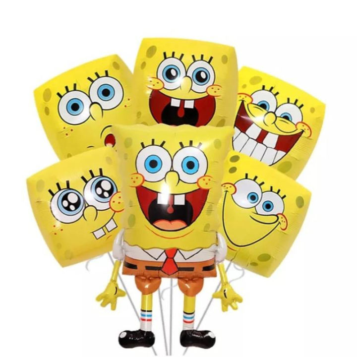 พร้อมส่ง-ชุดลูกโป่งวันเกิดลายการ์ตูนspongebob-แบบเซ็ต-สำหรับงานปาร์ตี้ต่างๆ-น่ารักๆ